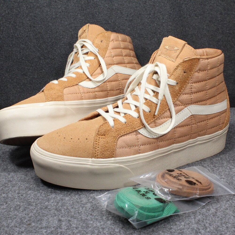 VANS X JOE FRESH GOODS SK8 HI Reissue JFG Camel Platform Shoes Mens Size 12